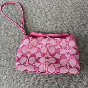 Pink Coach wristlet
